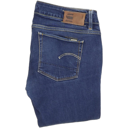 G-Star Women Blue Straight Regular Stretch Jeans W28 L31