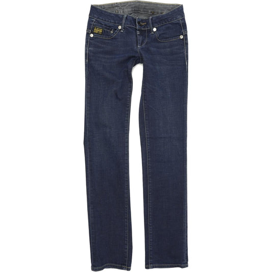 G-Star Midge Women Blue Straight Regular Stretch Jeans W25 L32