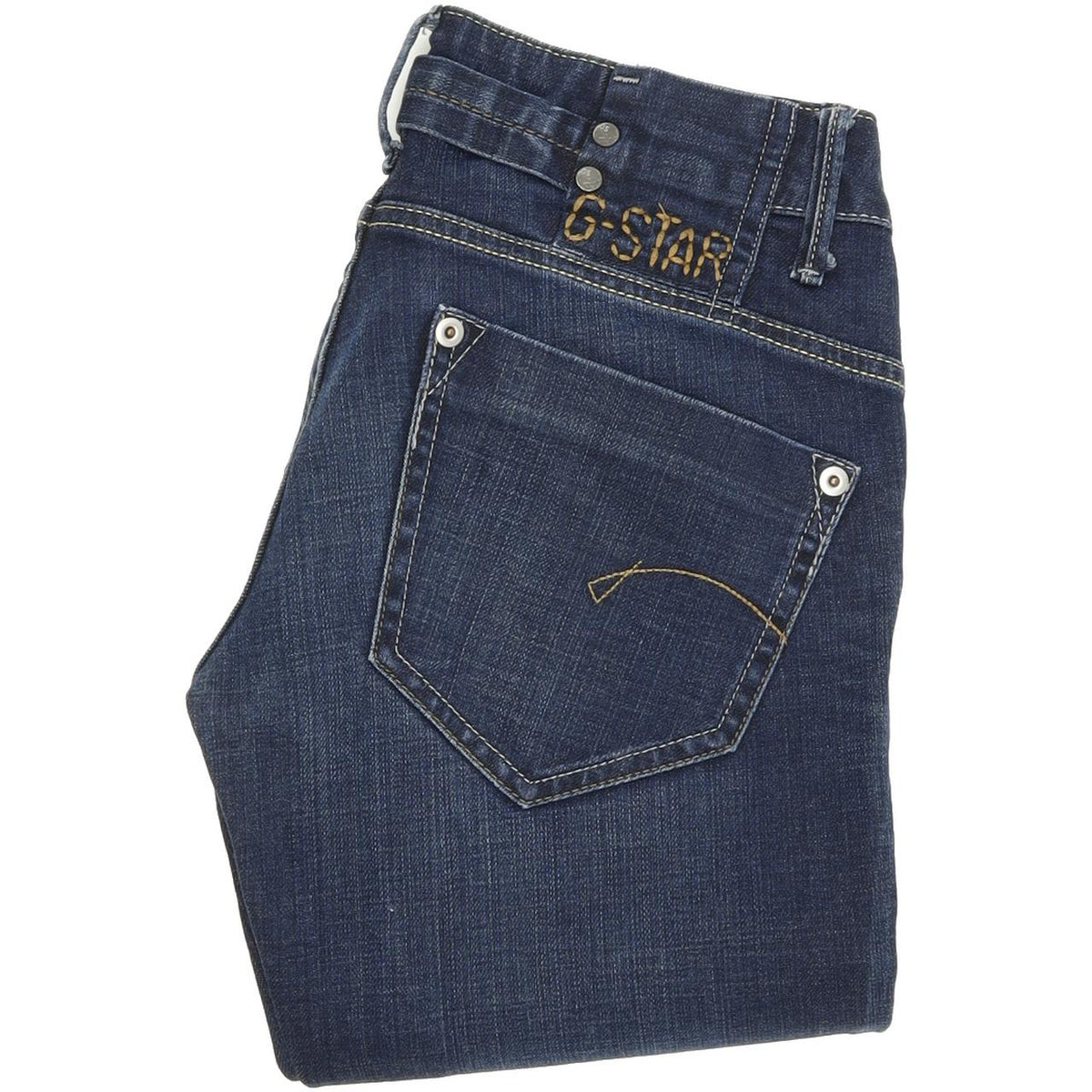 G-Star Midge Women Blue Straight Regular Stretch Jeans W25 L32
