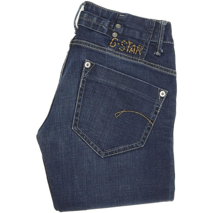 G-Star Midge Women Blue Straight Regular Stretch Jeans W25 L32