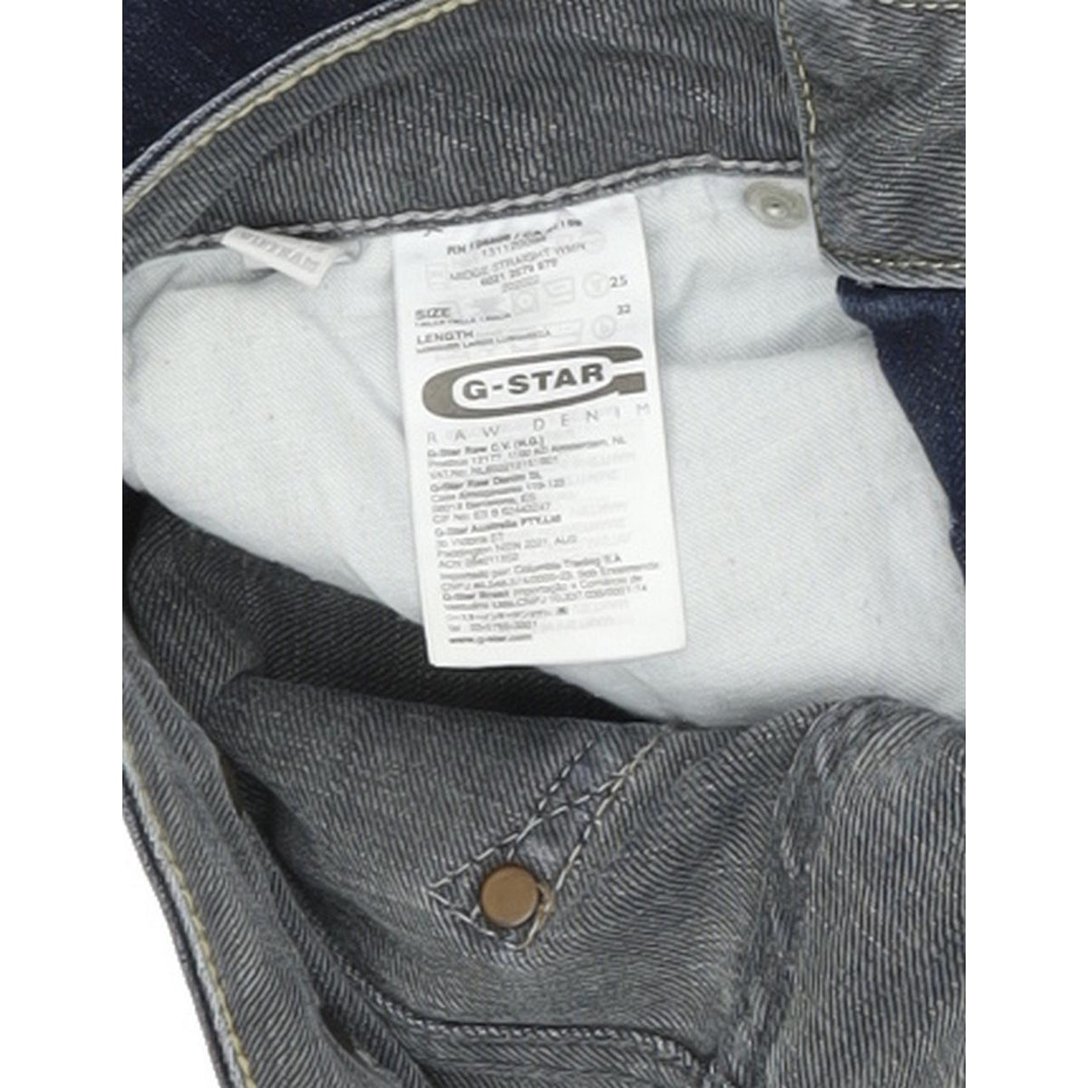 G-Star Midge Women Blue Straight Regular Stretch Jeans W25 L32