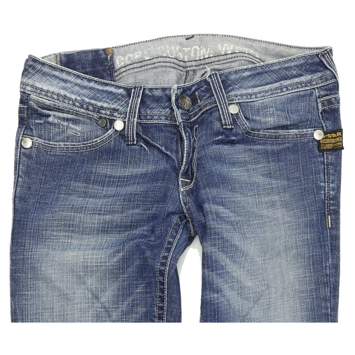 G-Star Core Custom Women Blue Bootcut Regular Stretch Jeans W28 L32
