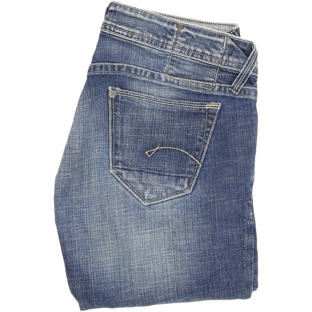 G-Star Core Custom Women Blue Bootcut Regular Stretch Jeans W28 L32