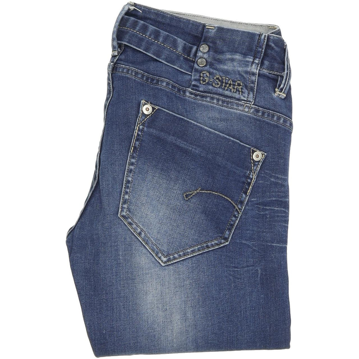 G-Star Midge Women Blue Skinny Slim Stretch Jeans W26 L32