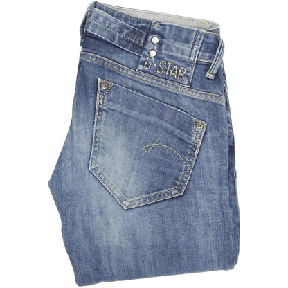 G-Star Midge Women Blue Straight Regular Stretch Jeans W27 L34
