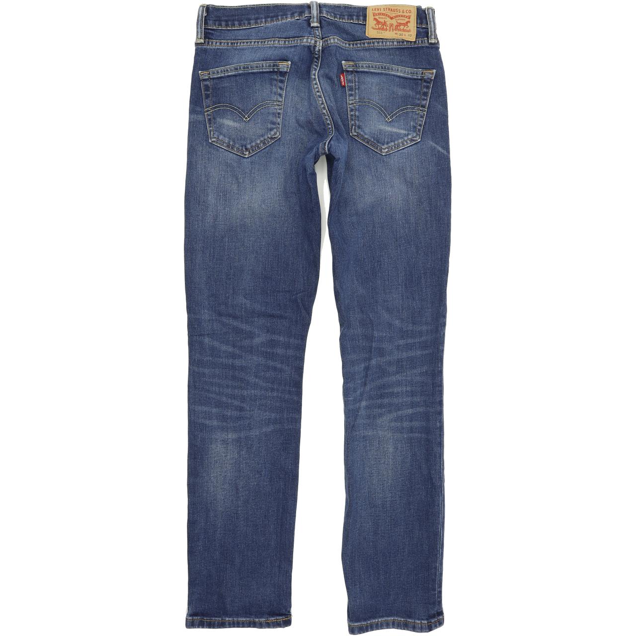 Levi's 511 Men Blue Skinny Slim Stretch Jeans W30 L32