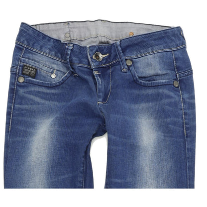 G-Star Midge Women Blue Straight Regular Stretch Jeans W27 L32