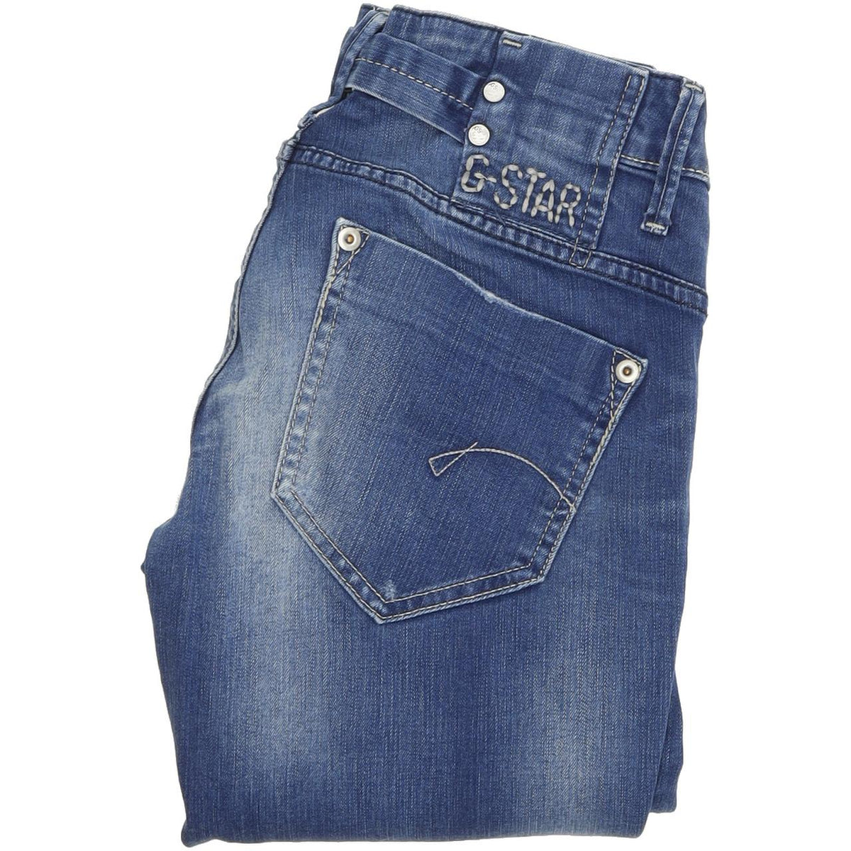 G-Star Midge Women Blue Straight Regular Stretch Jeans W27 L32