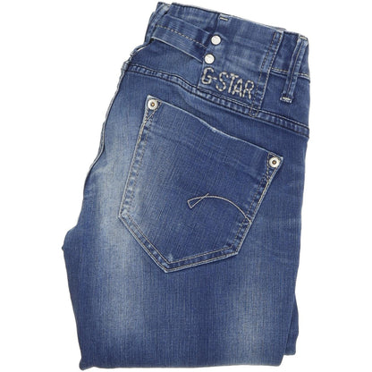 G-Star Midge Women Blue Straight Regular Stretch Jeans W27 L32