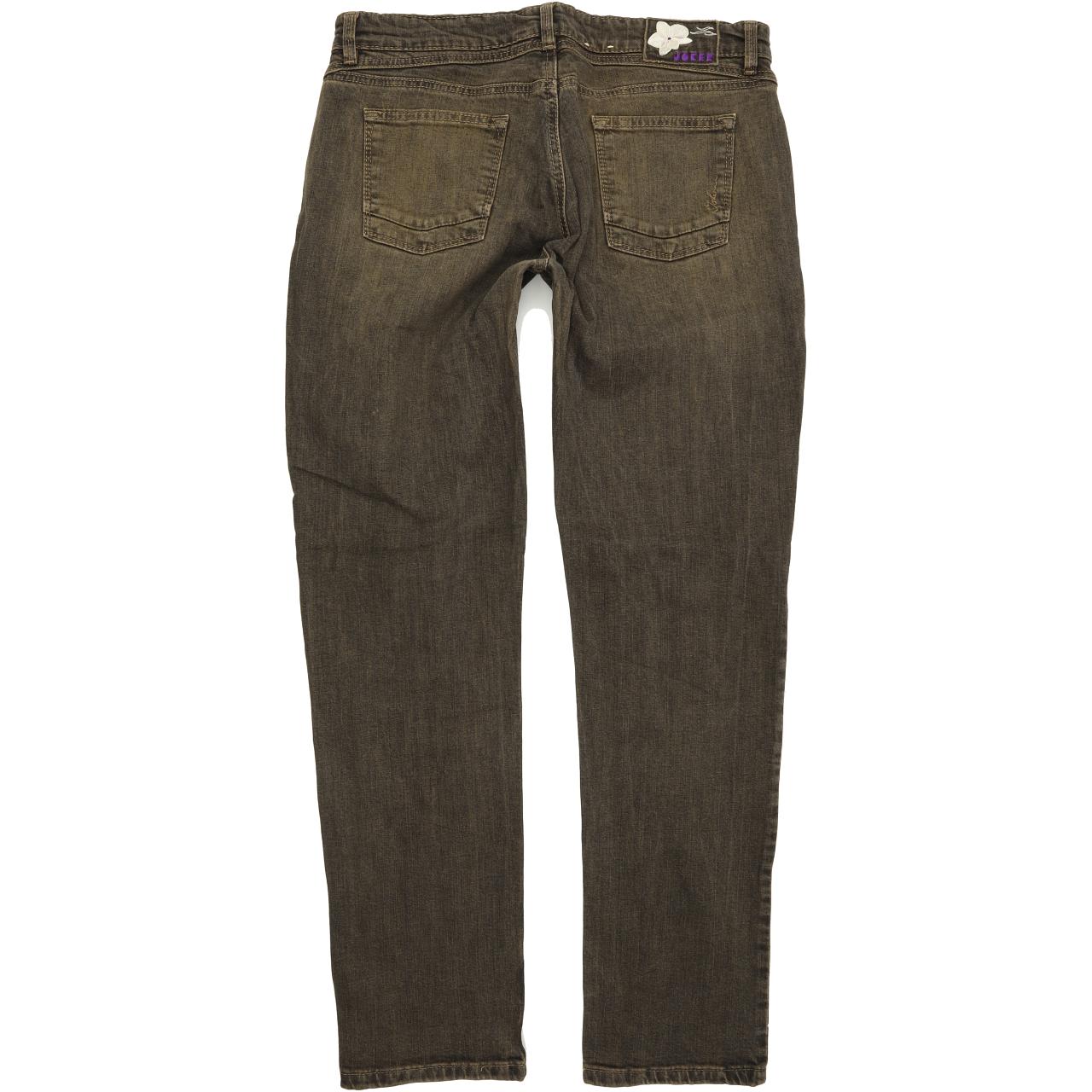 Joker Women Brown Straight Slim Stretch Jeans W32 L32