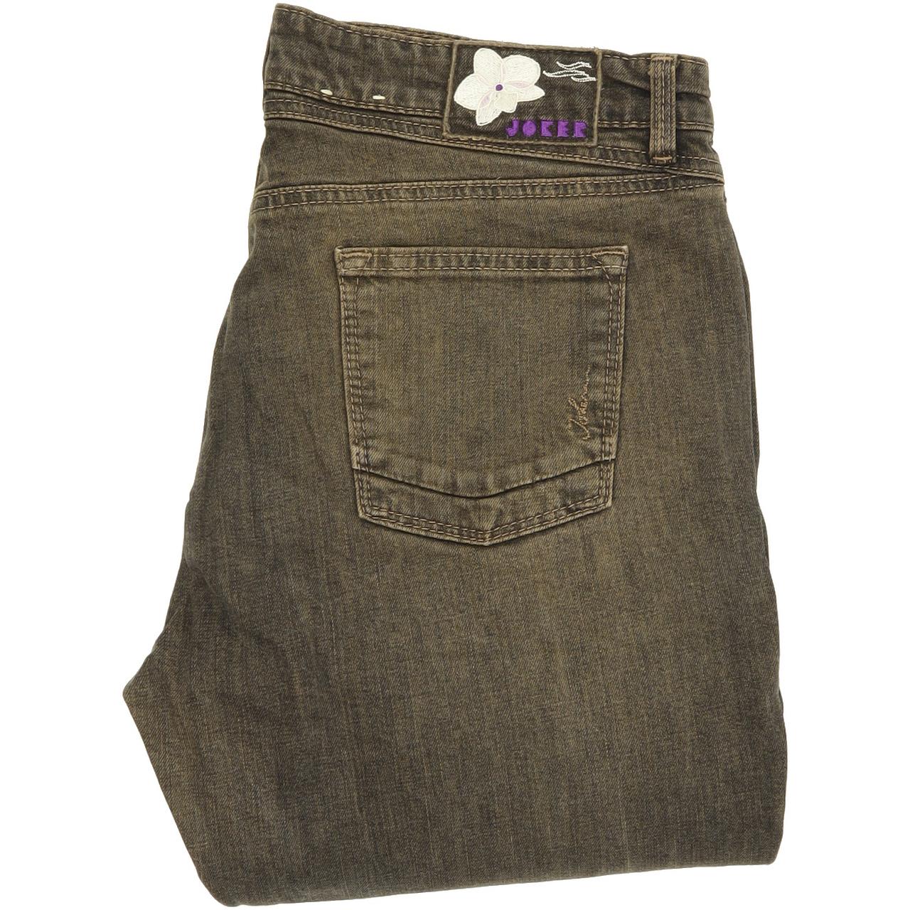 Joker Women Brown Straight Slim Stretch Jeans W32 L32
