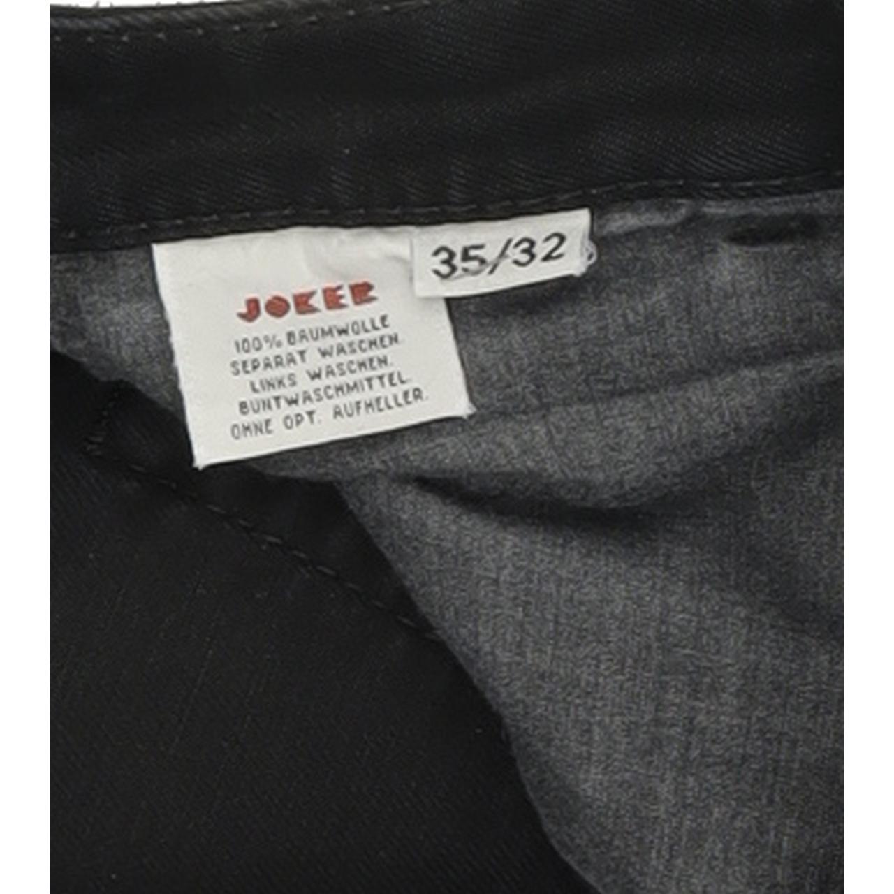 Joker Double Saddle Stitched Men Black Straight Regular Jeans W35 L30