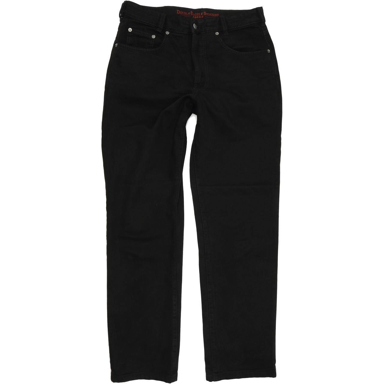 Joker Double Saddle Stitched Men Black Straight Regular Jeans W33 L32
