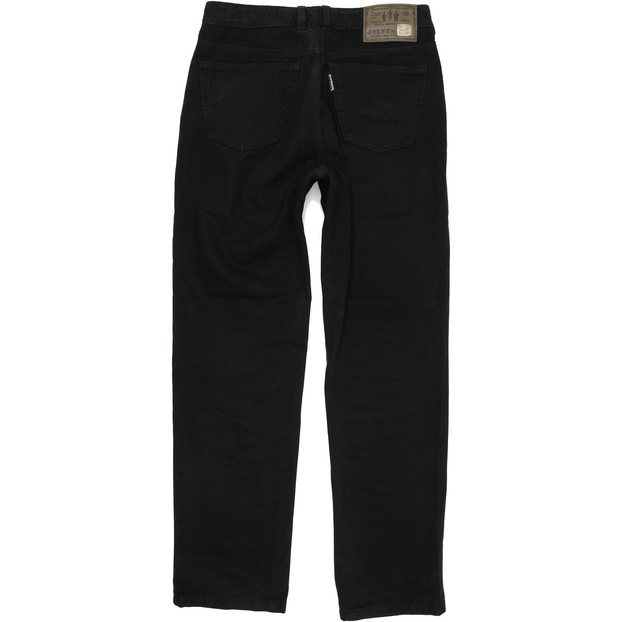 Joker Double Saddle Stitched Men Black Straight Regular Jeans W33 L32