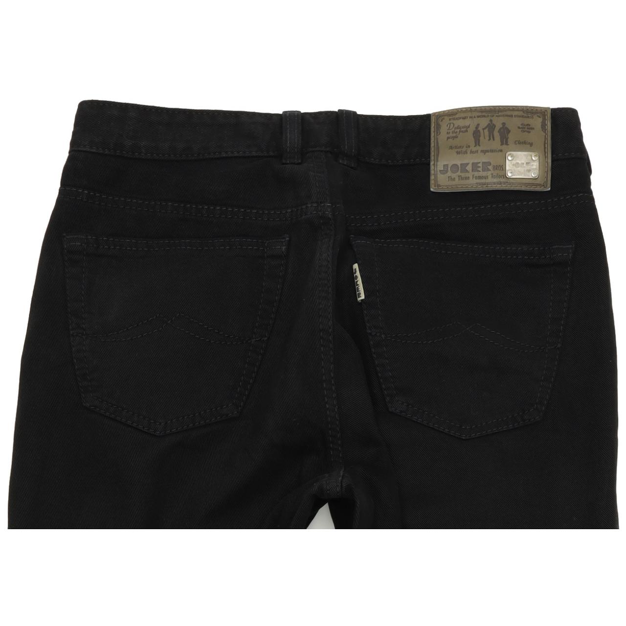 Joker Double Saddle Stitched Men Black Straight Regular Jeans W33 L32