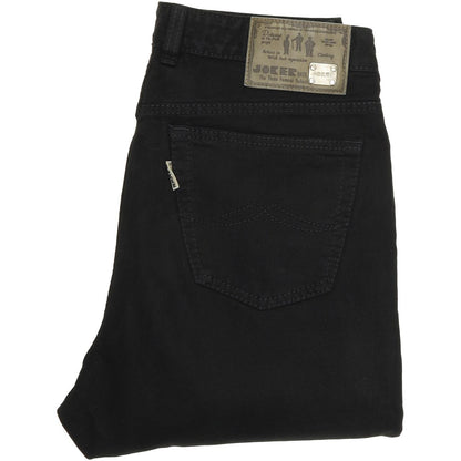 Joker Double Saddle Stitched Men Black Straight Regular Jeans W33 L32