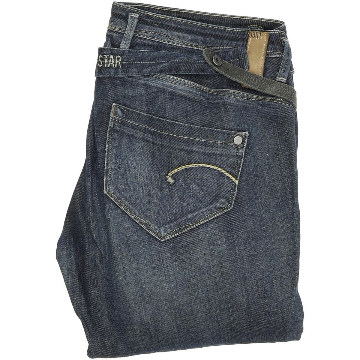 G-Star Women Blue Tapered Slim Stretch Jeans W30 L34