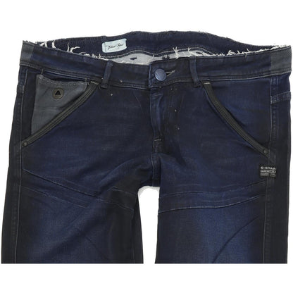 G-Star 5620 Ski Gemma Women Blue Skinny Slim Stretch Jeans W28 L32