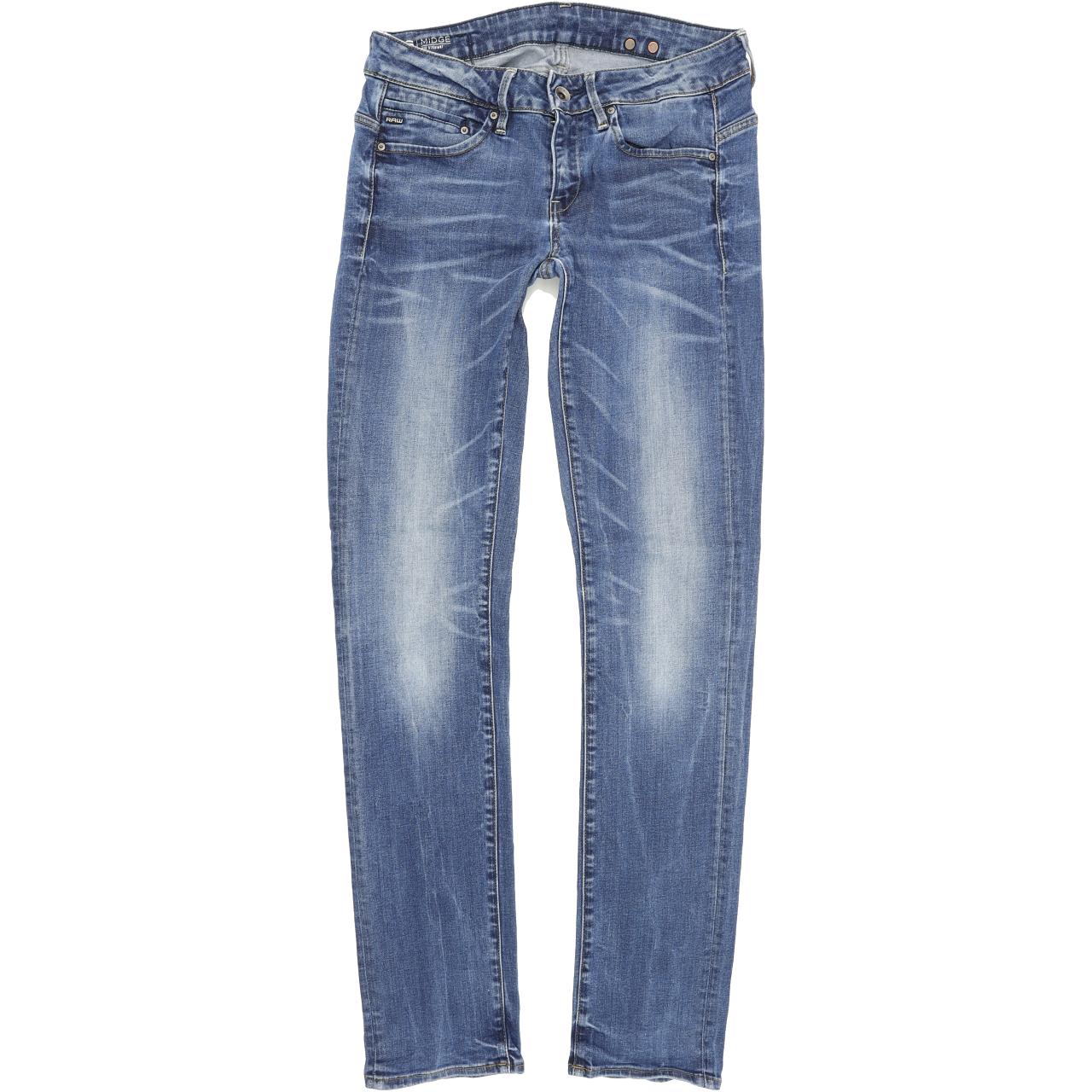 G-Star Midge Women Blue Straight Regular Stretch Jeans W27 L32