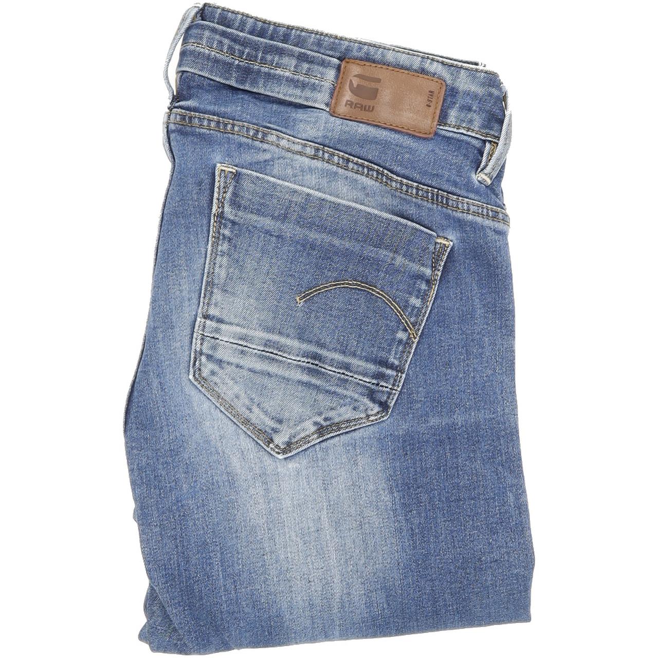 G-Star Midge Women Blue Straight Regular Stretch Jeans W27 L32