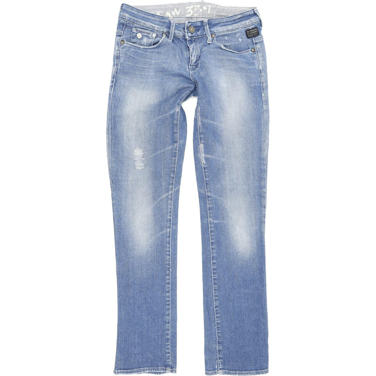 G-Star Frontier Women Blue Straight Regular Stretch Jeans W30 L32