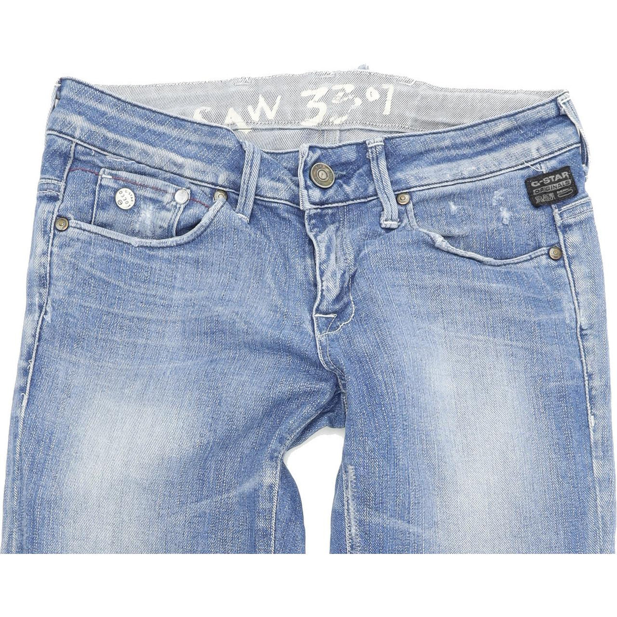 G-Star Frontier Women Blue Straight Regular Stretch Jeans W30 L32