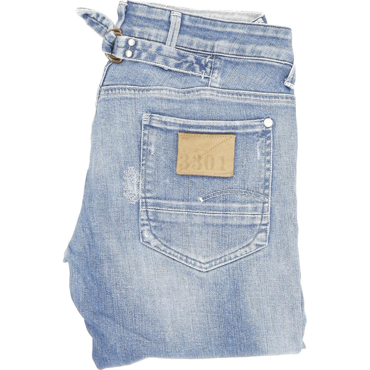 G-Star Frontier Women Blue Straight Regular Stretch Jeans W30 L32