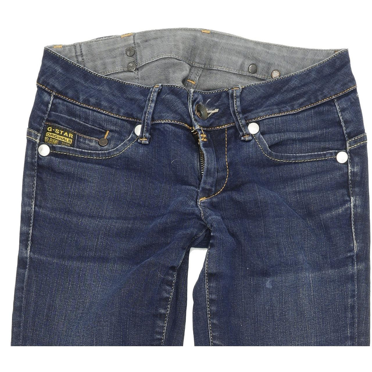 G-Star Midge Women Blue Straight Regular Stretch Jeans W26 L32
