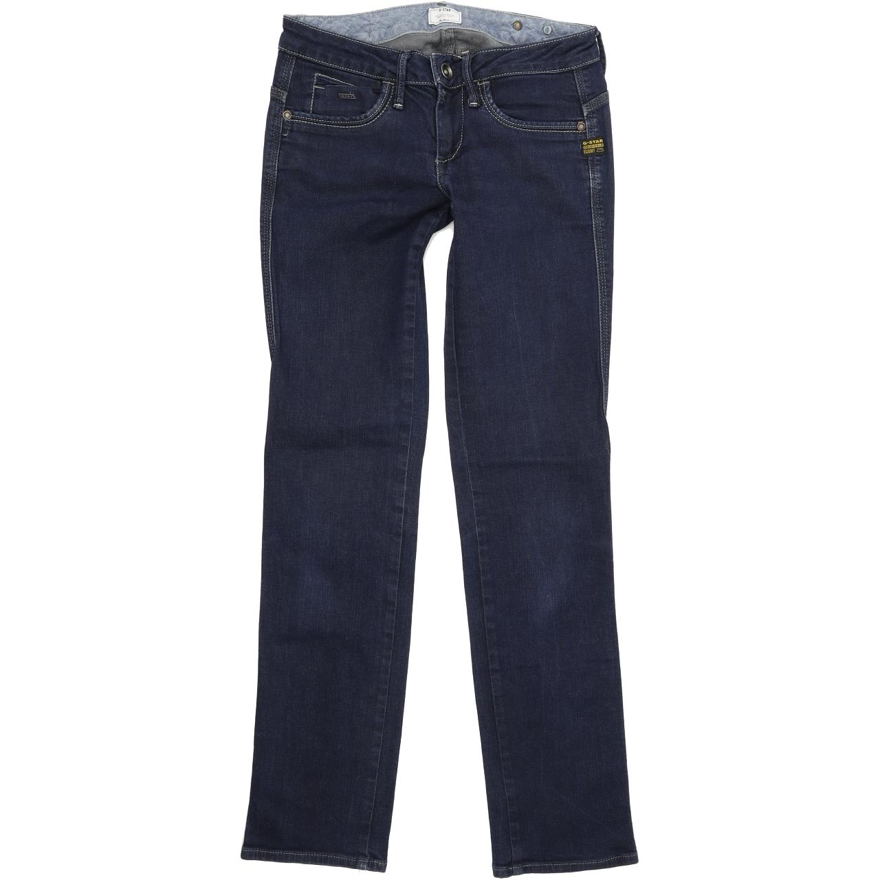 G-Star Women Blue Straight Regular Stretch Jeans W26 L30