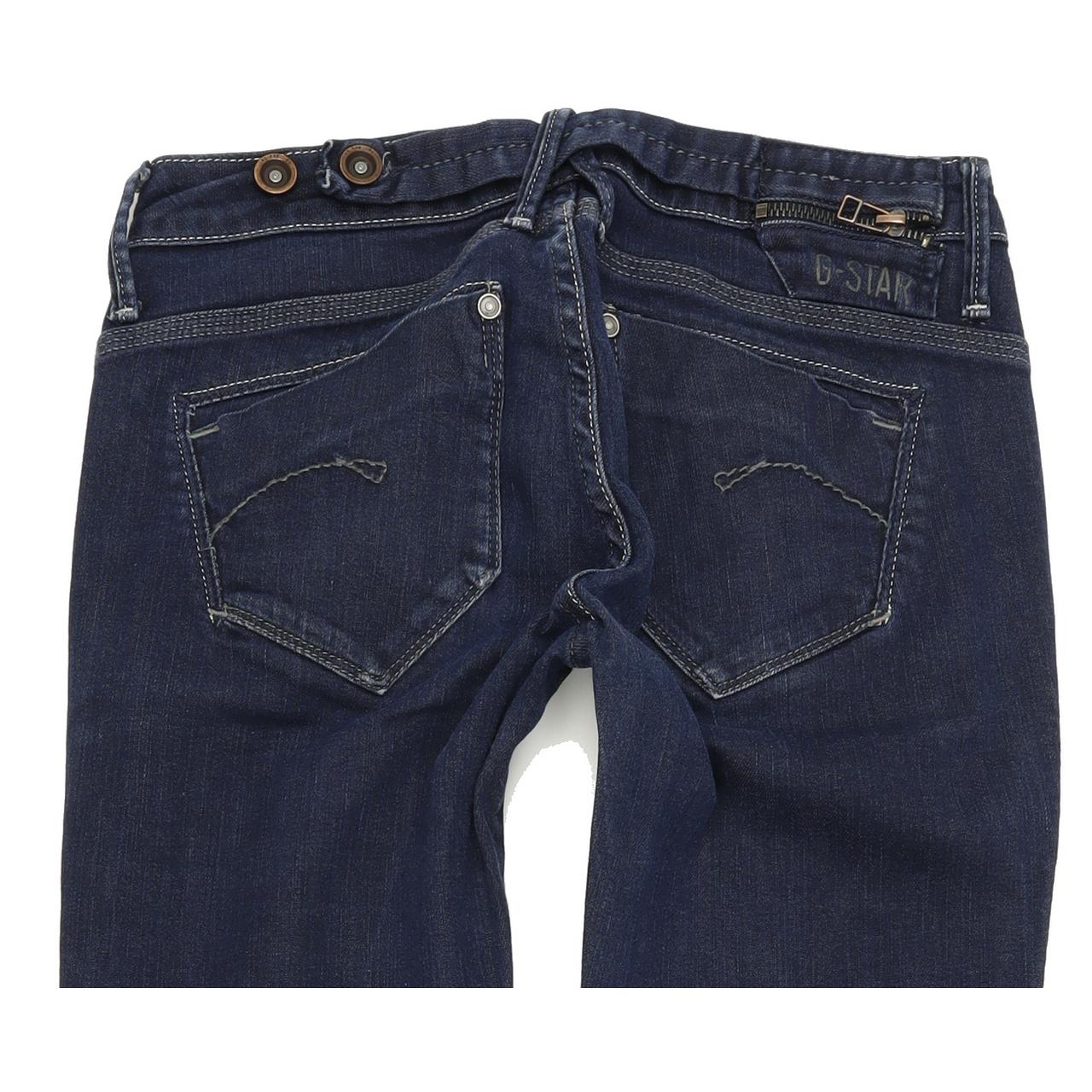 G-Star Women Blue Straight Regular Stretch Jeans W26 L30