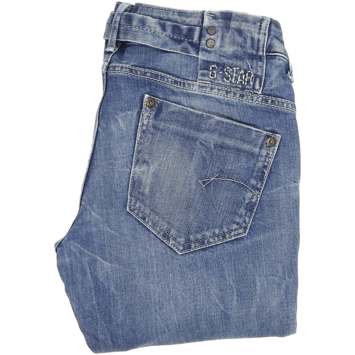 G-Star Midge Women Blue Skinny Slim Stretch Jeans W28 L30
