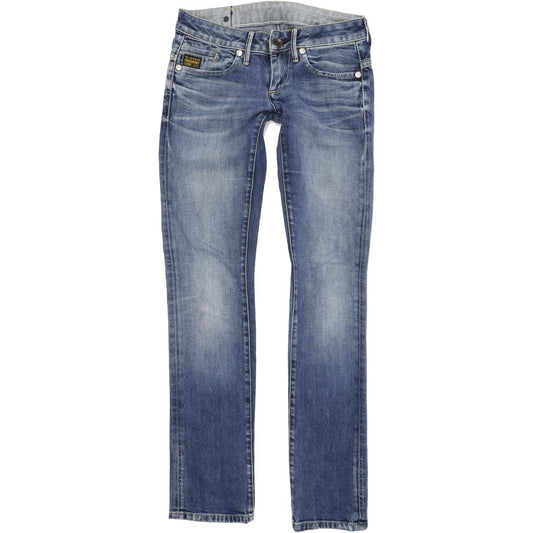 G-Star Midge Women Blue Straight Regular Stretch Jeans W28 L34