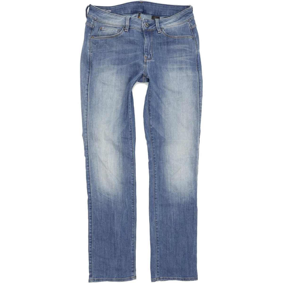 G-Star 3301 Contour Women Blue Straight Regular Stretch Jeans W29 L30