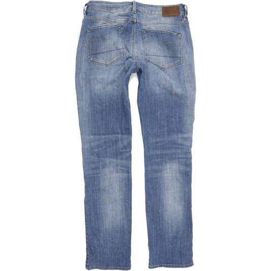 G-Star 3301 Contour Women Blue Straight Regular Stretch Jeans W29 L30