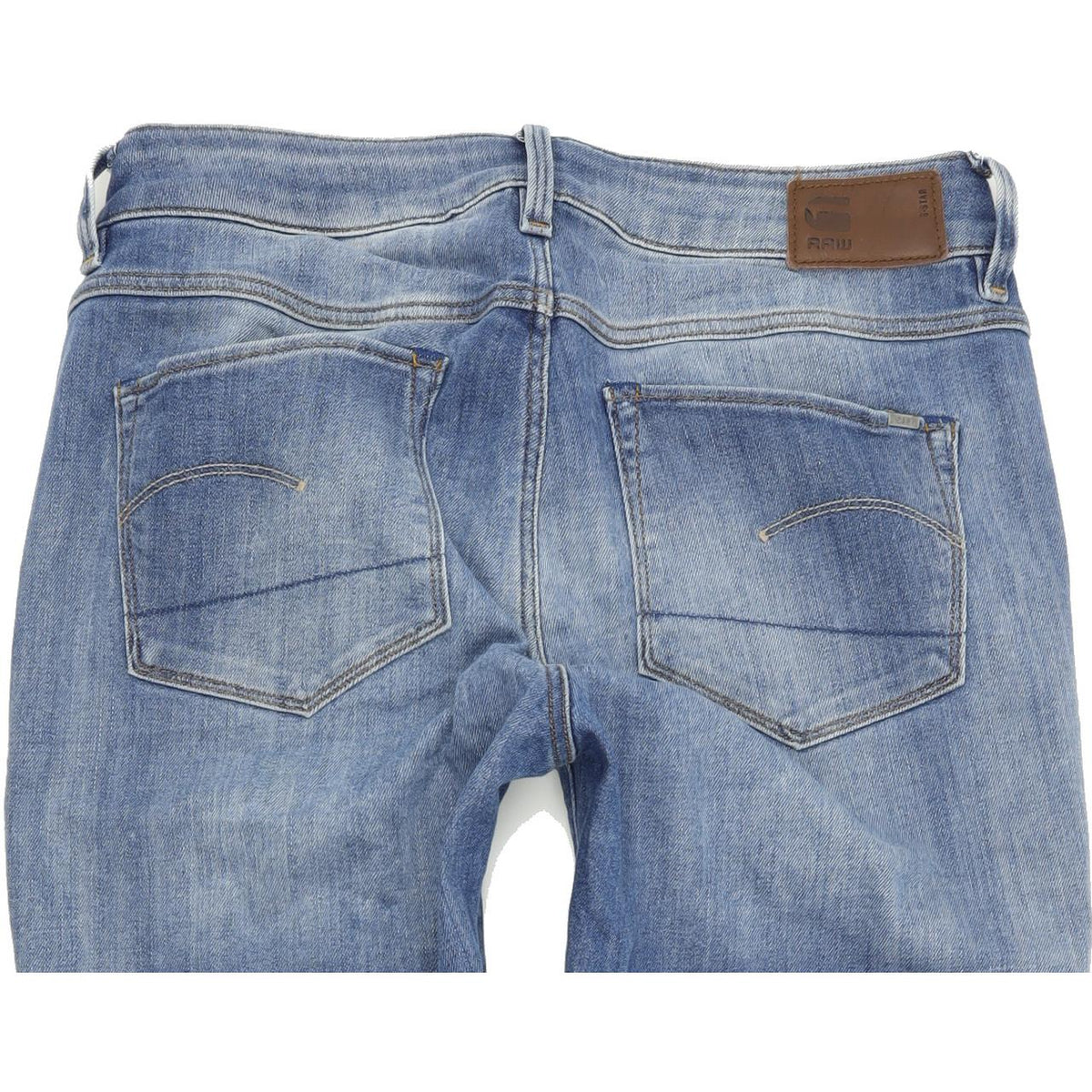 G-Star 3301 Contour Women Blue Straight Regular Stretch Jeans W29 L30