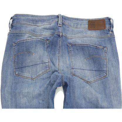 G-Star 3301 Contour Women Blue Straight Regular Stretch Jeans W29 L30