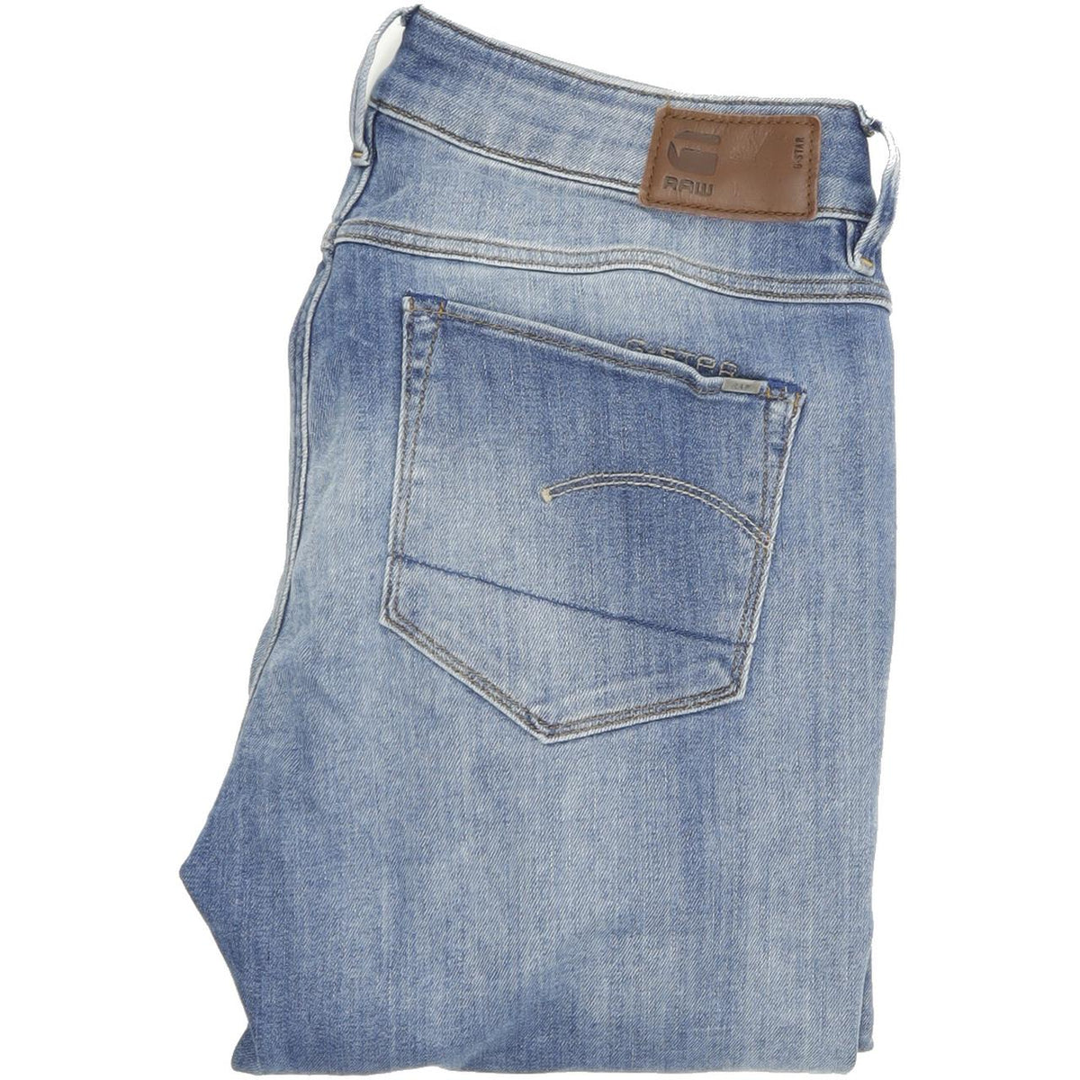 G-Star 3301 Contour Women Blue Straight Regular Stretch Jeans W29 L30