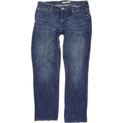Levi's 505 Women Blue Straight Regular Stretch Jeans W30 L30