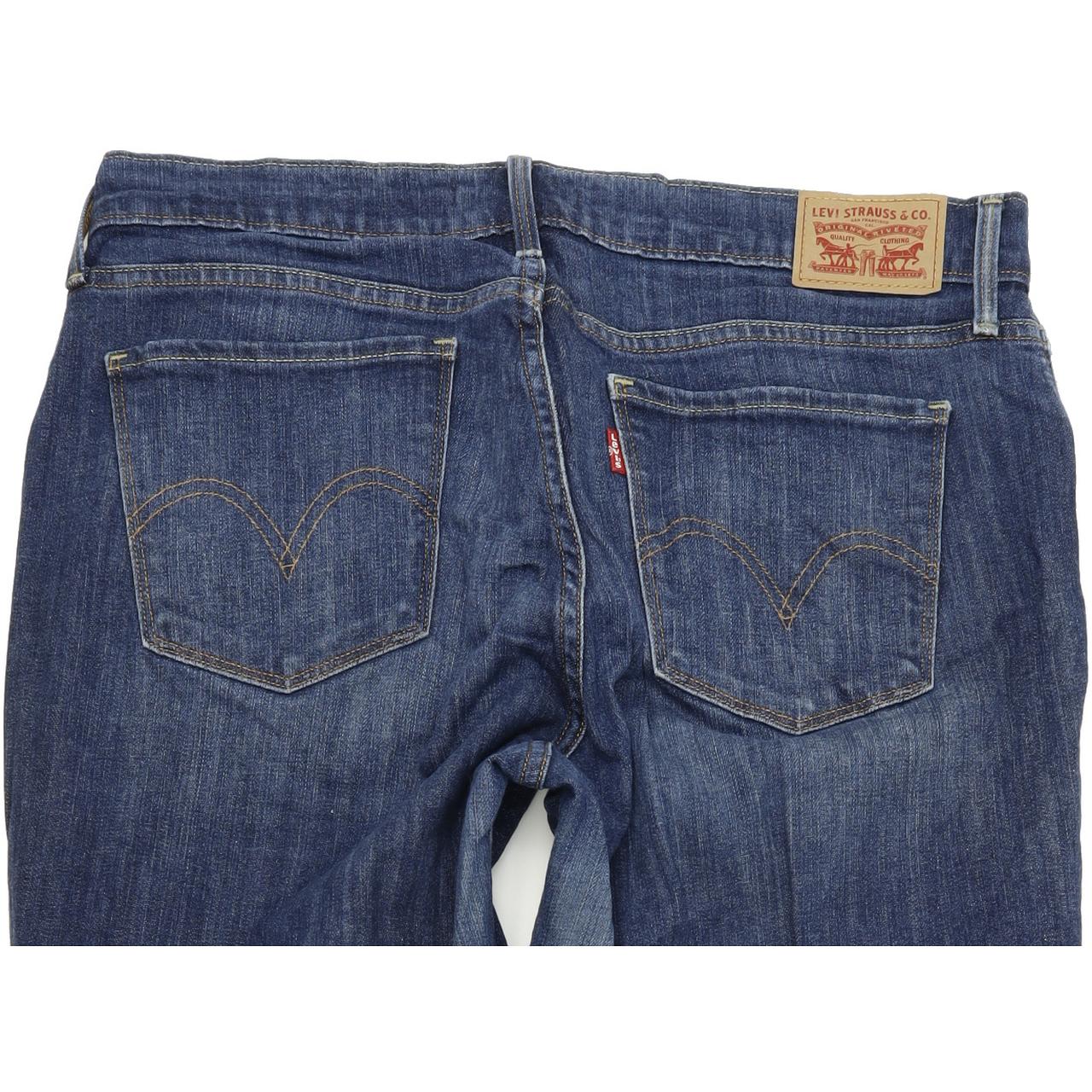 Levi's 505 Women Blue Straight Regular Stretch Jeans W30 L30