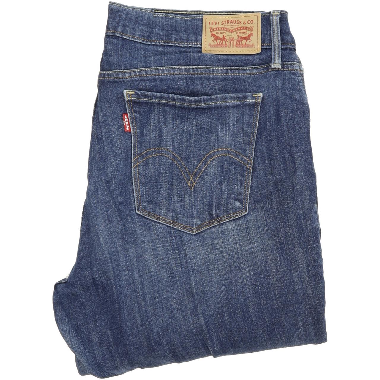 Levi's 505 Women Blue Straight Regular Stretch Jeans W30 L30