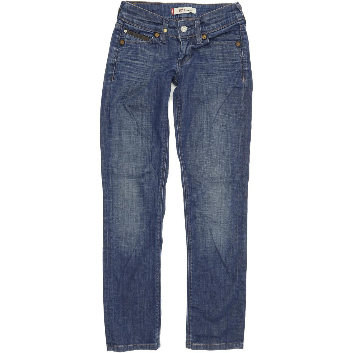 Levi's 571 Women Blue Skinny Slim Stretch Jeans W26 L29