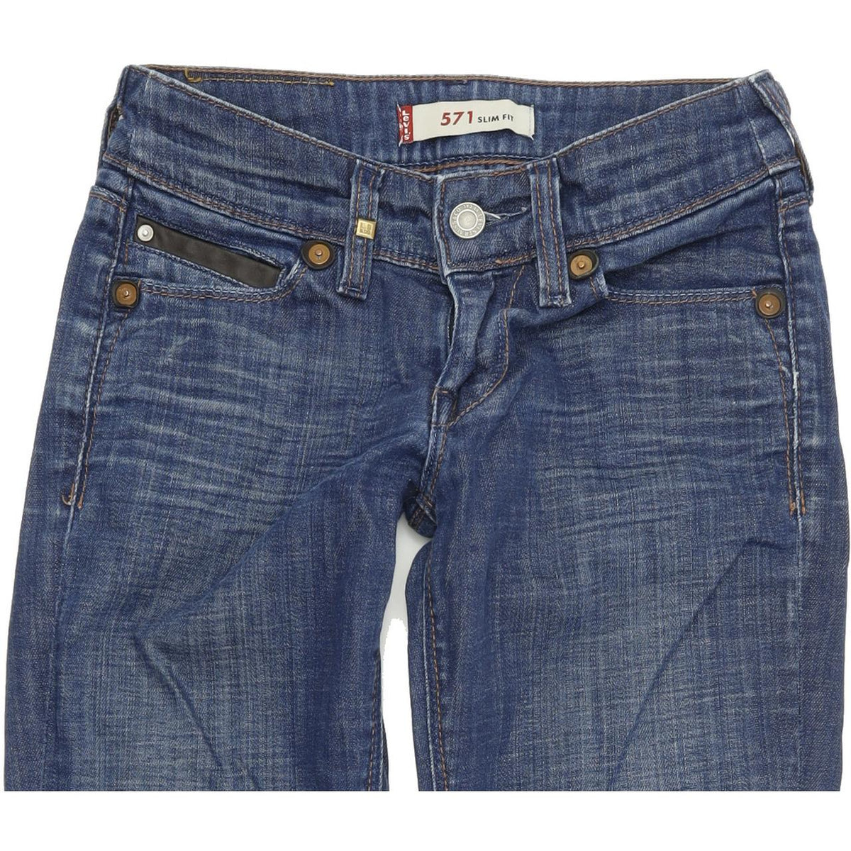 Levi's 571 Women Blue Skinny Slim Stretch Jeans W26 L29