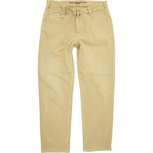 Joker Double Saddle Stitched Men Beige Straight Regular Jeans W35 L32