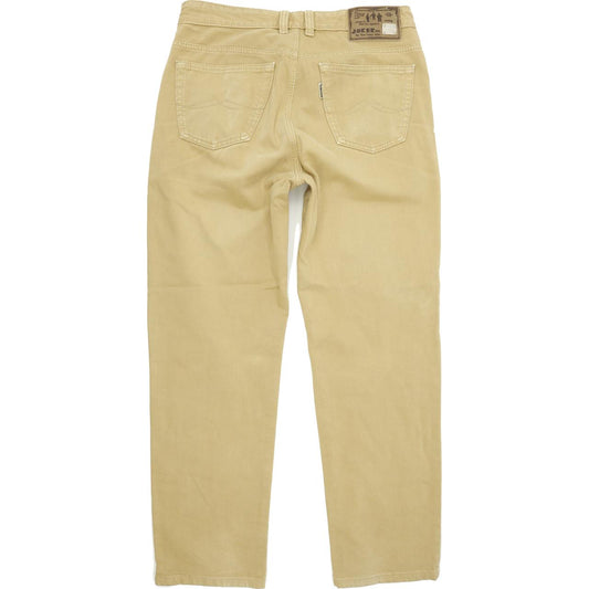 Joker Double Saddle Stitched Men Beige Straight Regular Jeans W35 L32