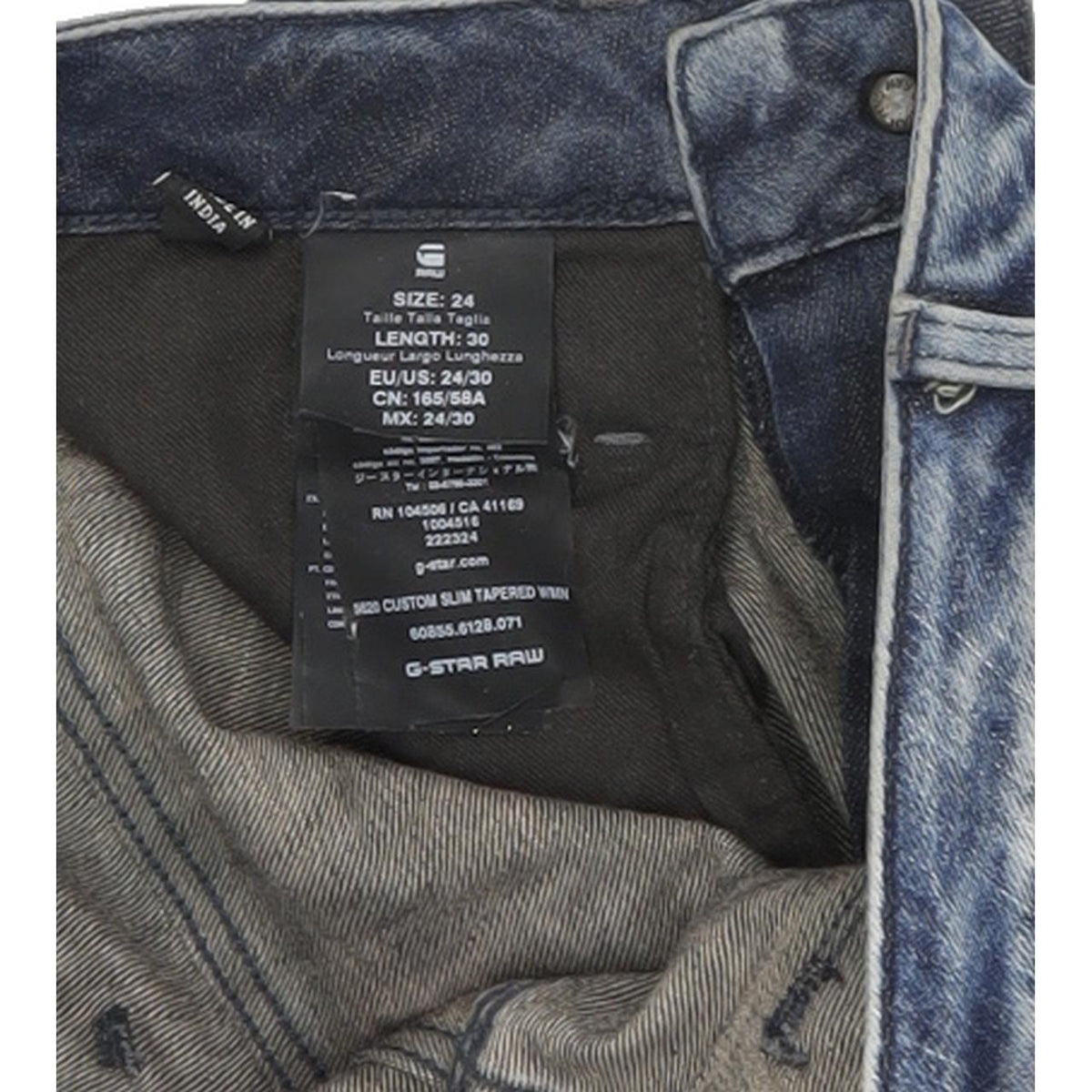 G-Star 5620 Custom Women Blue Tapered Slim Stretch Jeans W24 L29