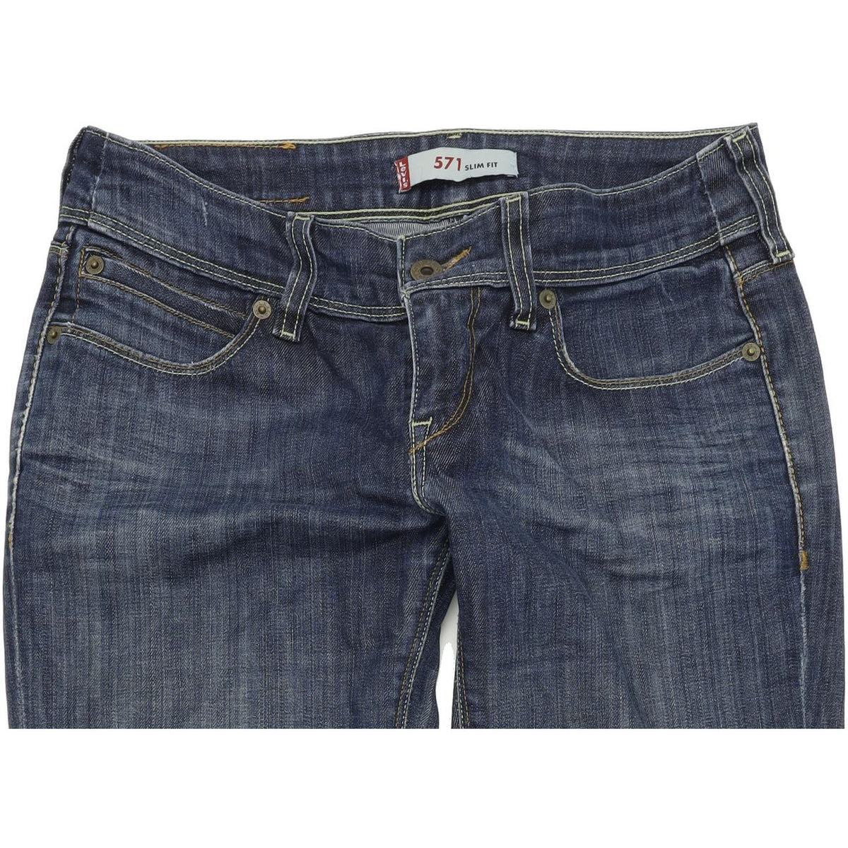 Levi's 571 Women Blue Straight Regular Stretch Jeans W29 L34