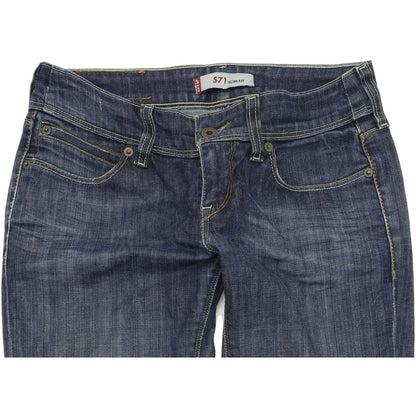 Levi's 571 Women Blue Straight Regular Stretch Jeans W29 L34