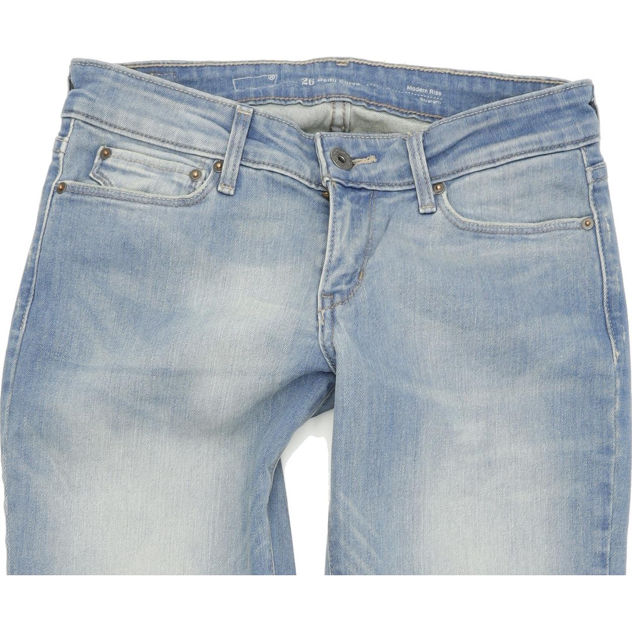 Levi's Demi Curve Women Blue Straight Regular Stretch Jeans W26 L32