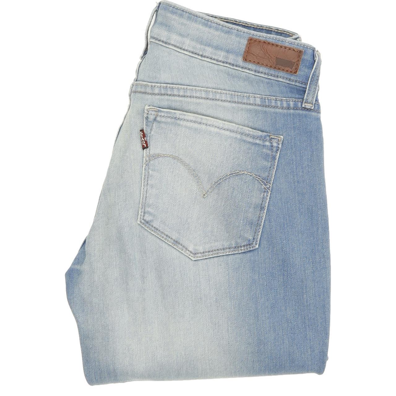 Levi's Demi Curve Women Blue Straight Regular Stretch Jeans W26 L32