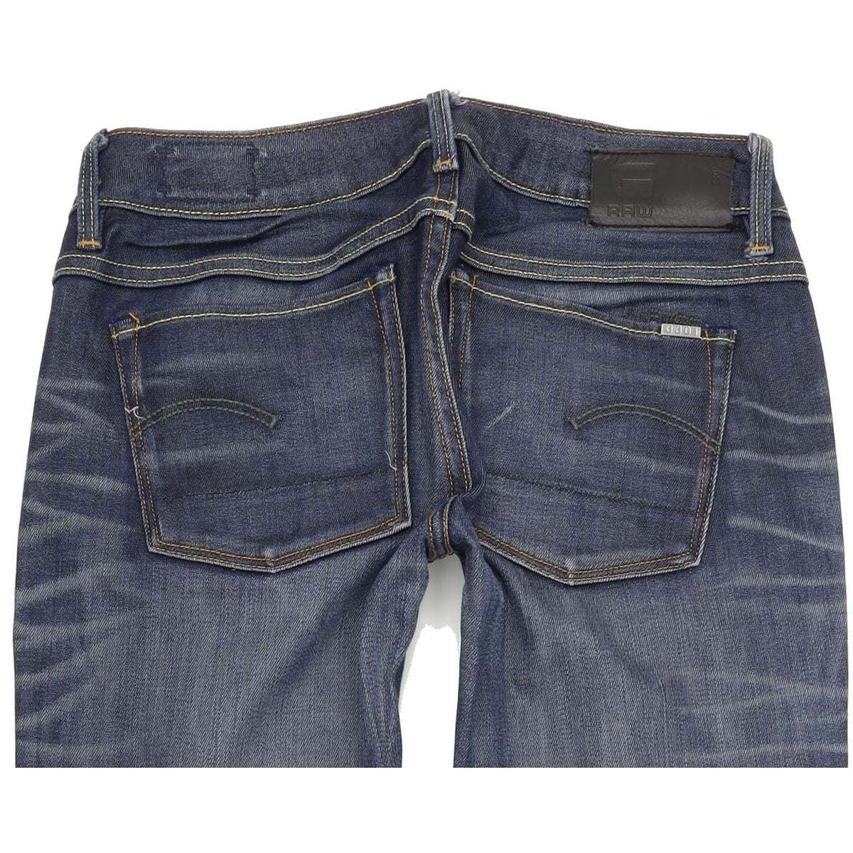 G-Star 3301 Women Blue Straight Regular Stretch Jeans W28 L32